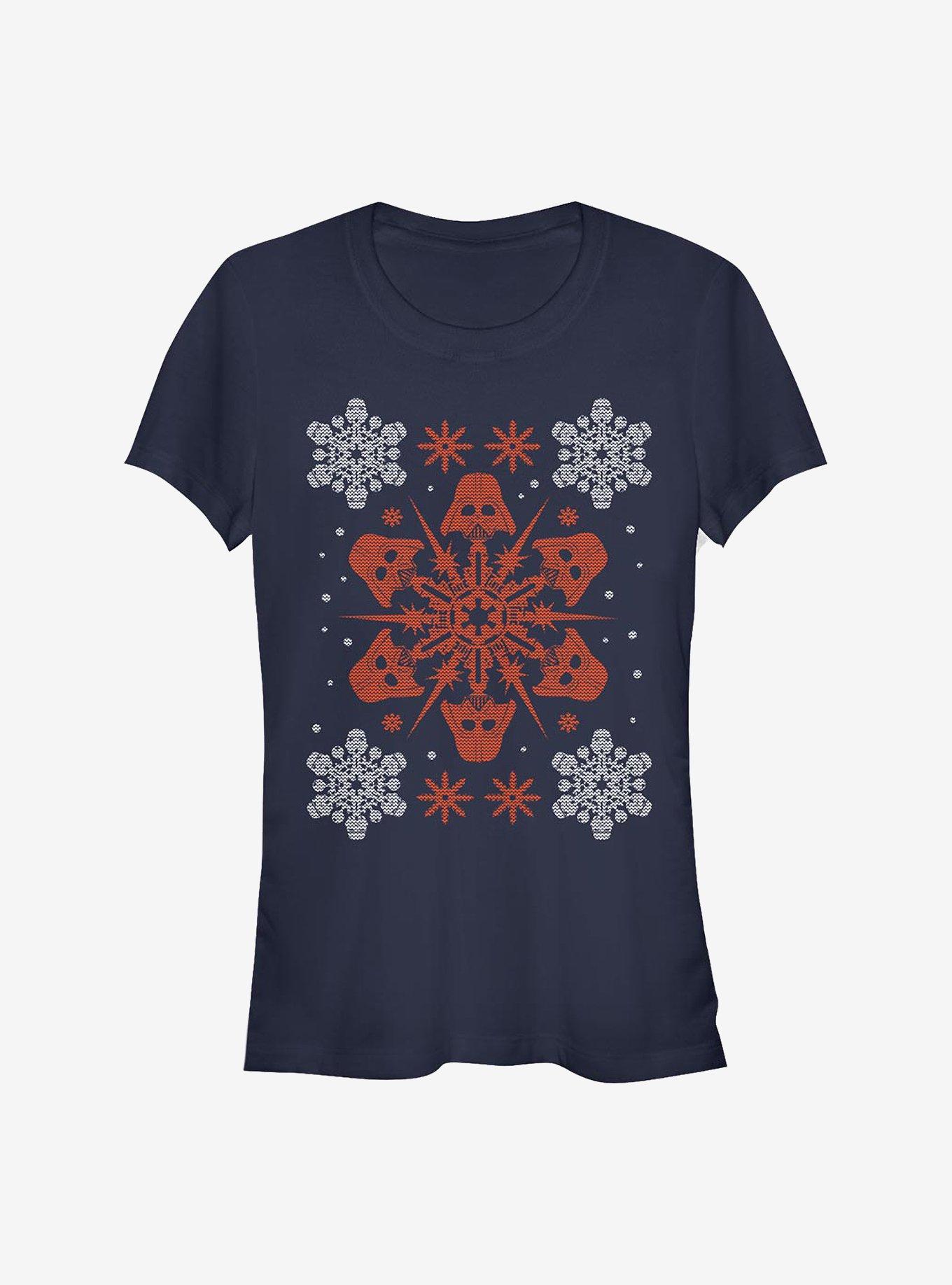 Star Wars Vader Holiday Snow-Flake Girls T-Shirt, , hi-res
