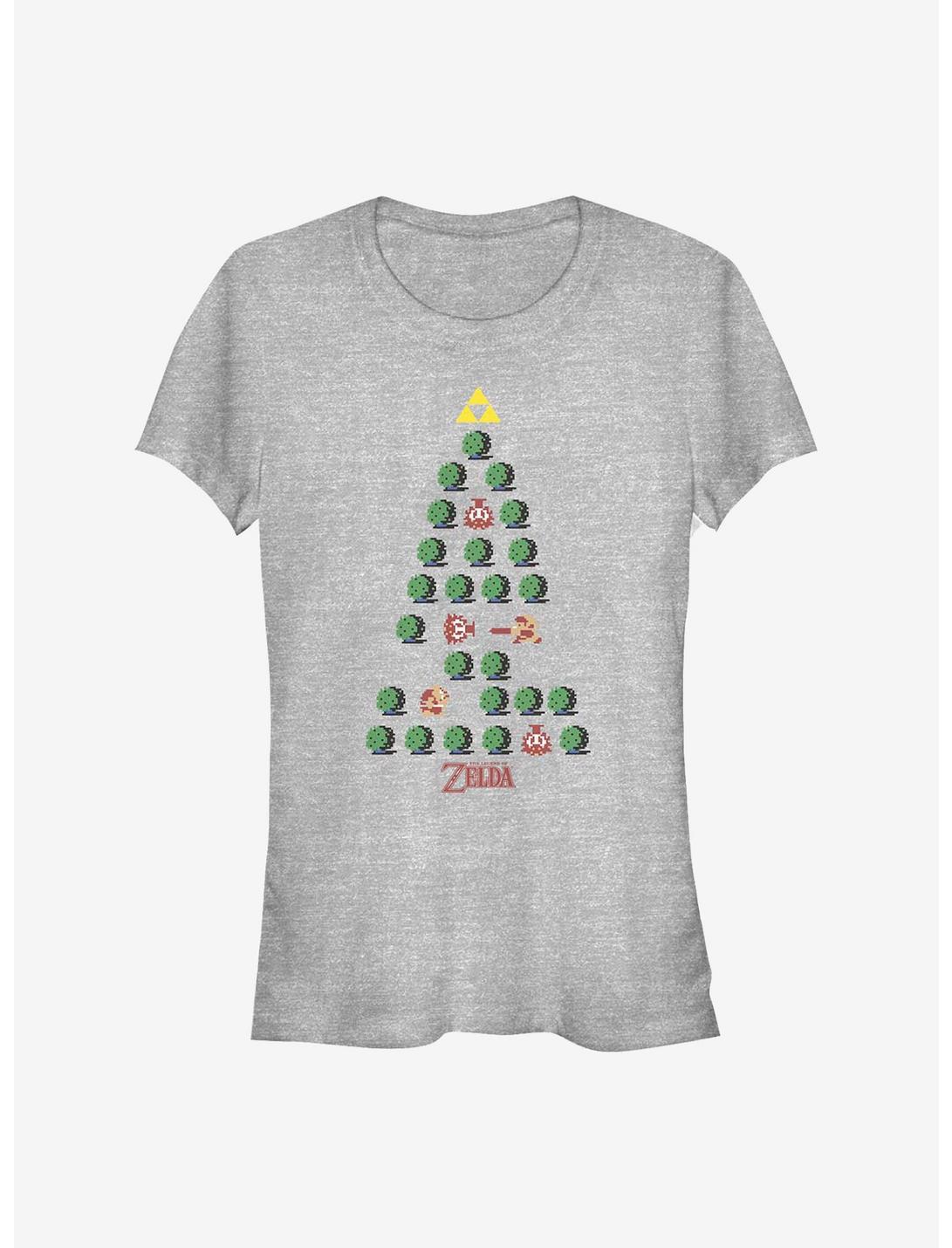 Nintendo The Legend Of Zelda Christmas Tree Girls T-Shirt, ATH HTR, hi-res
