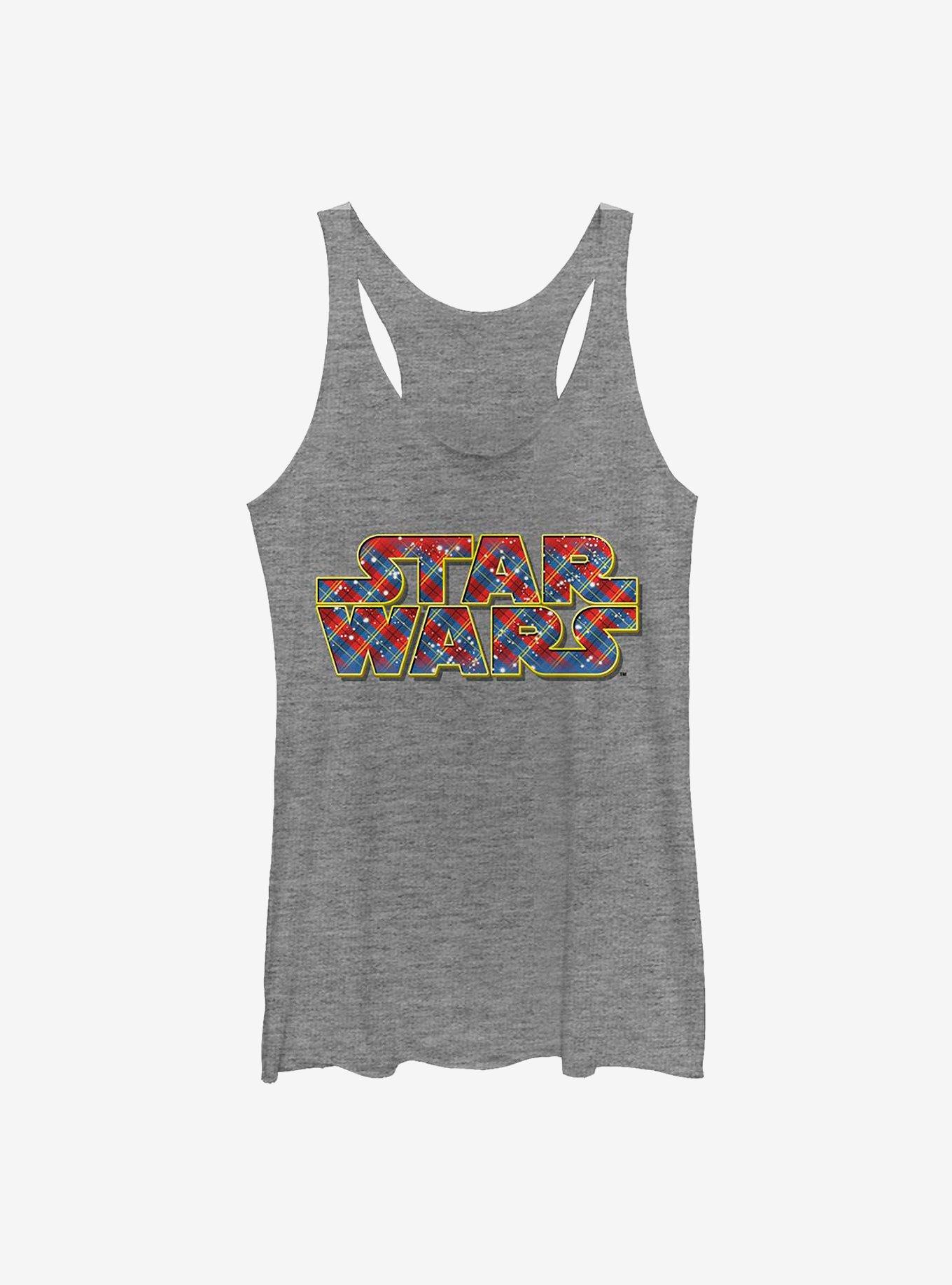 Star Wars Holiday Wrapping Logo Girls Tank