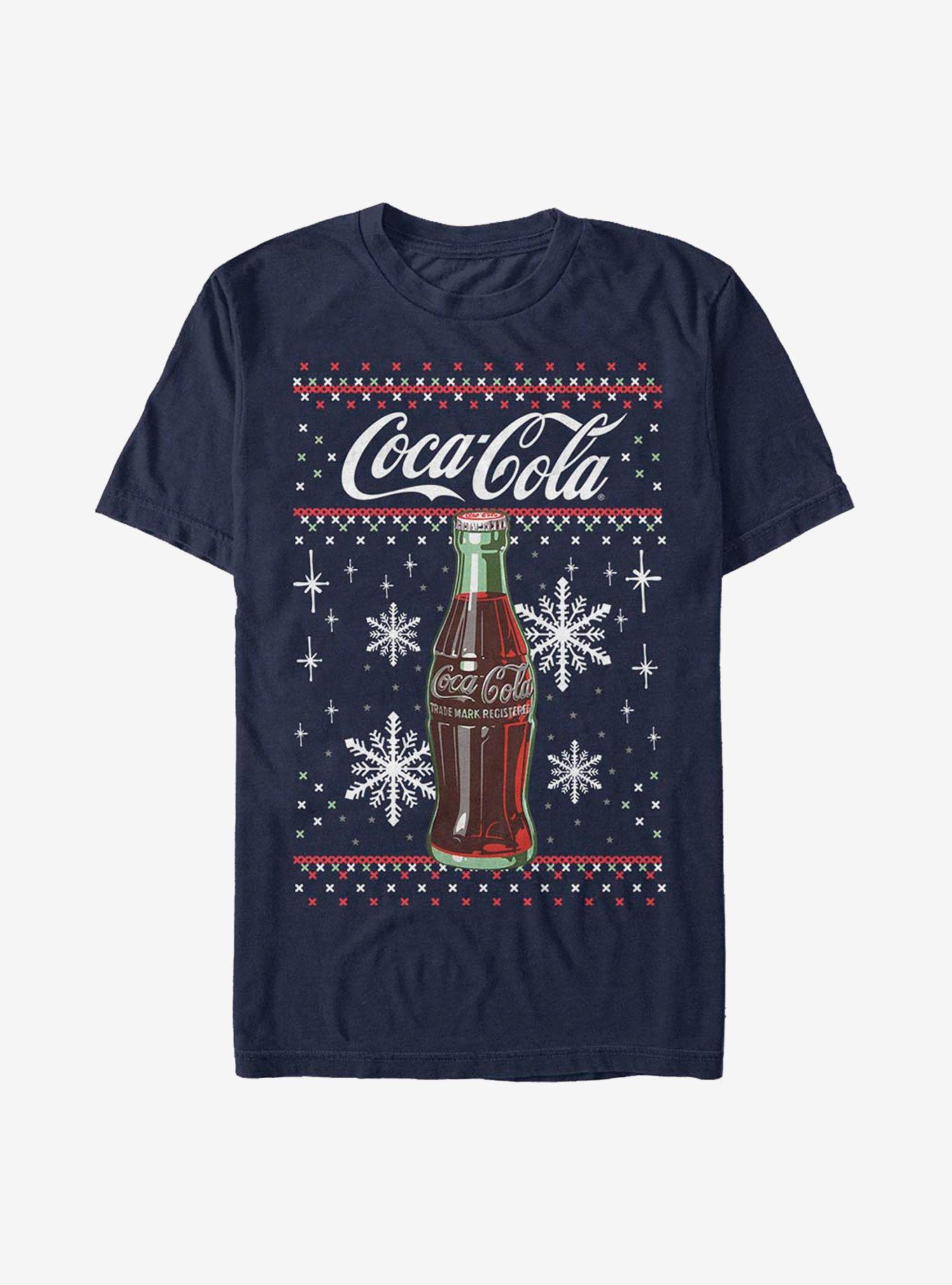 Coca-Cola Ugly Holiday Bottle Snowflakes T-Shirt, , hi-res