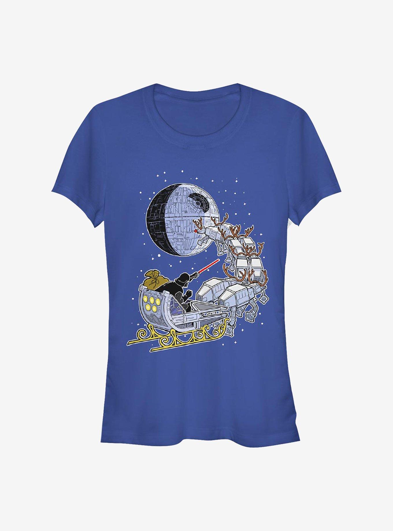 Star Wars Vader Sleigh Girls T-Shirt