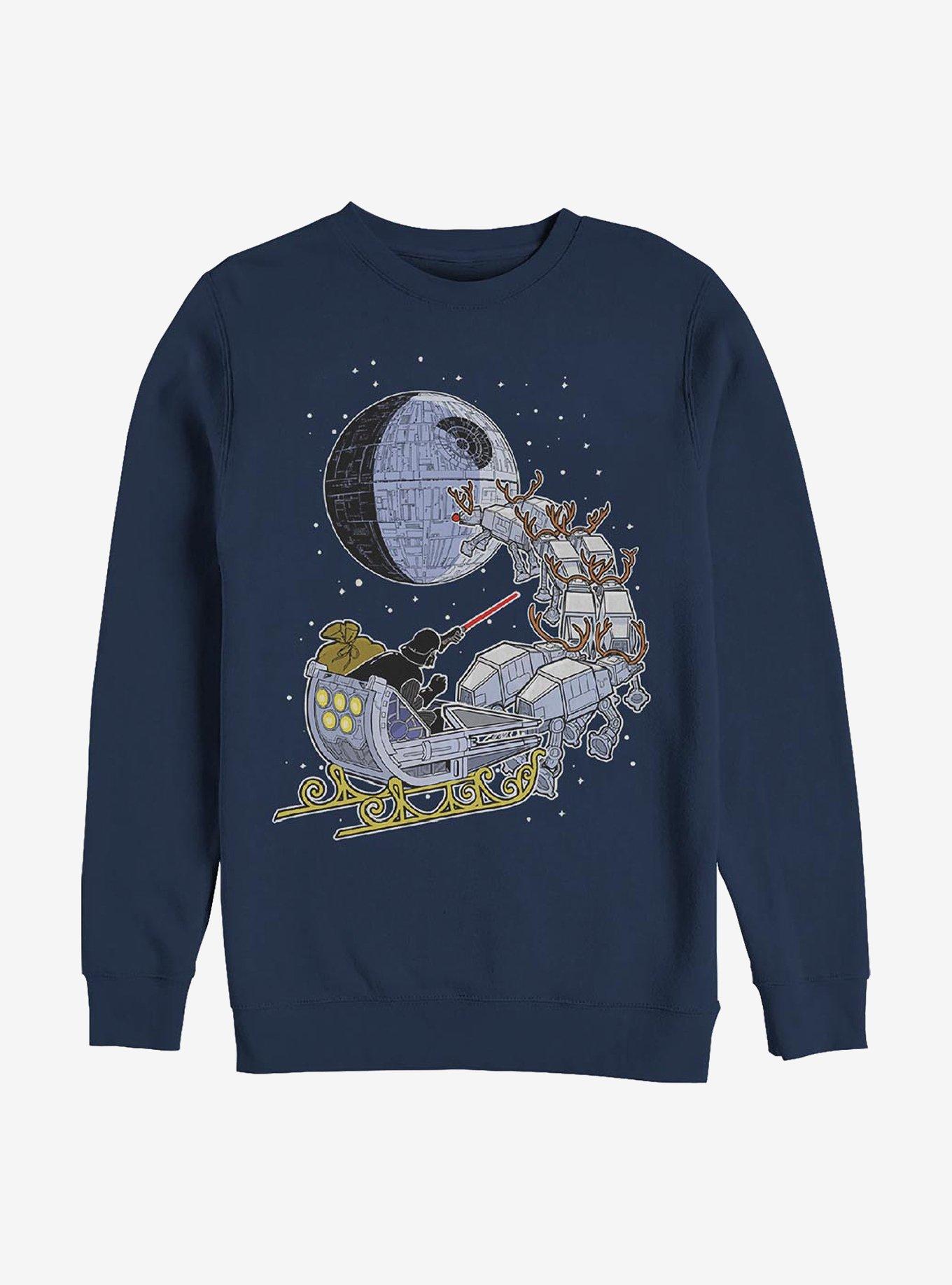 Star Wars Vader Sleigh Fleece Sweatshirt, NAVY, hi-res