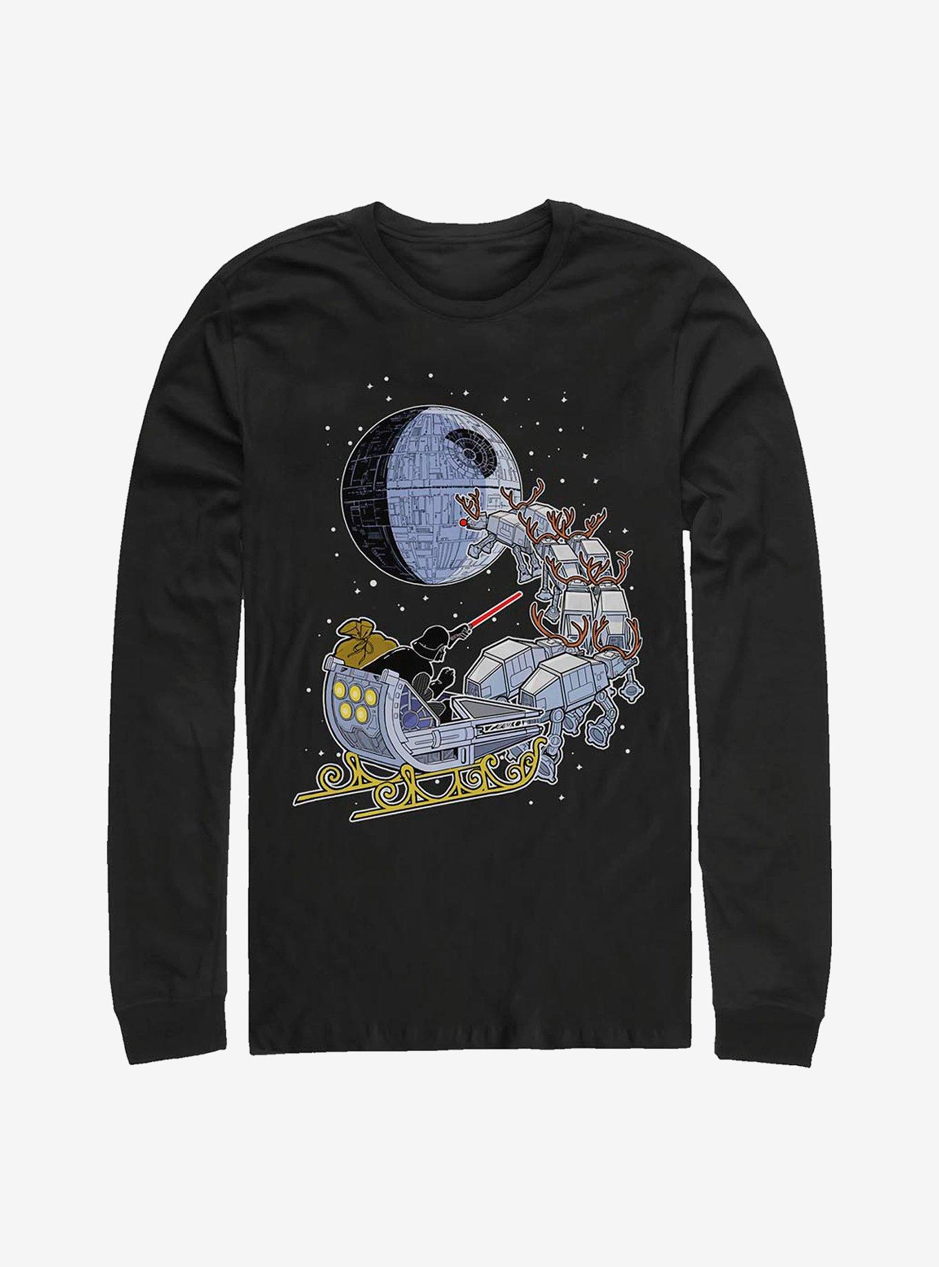 Star Wars Vader Sleigh Long-Sleeve T-Shirt, , hi-res