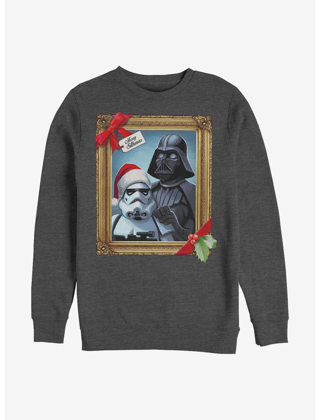 Star Wars Sithmas Holiday Frame Crew Sweatshirt, CHAR HTR, hi-res