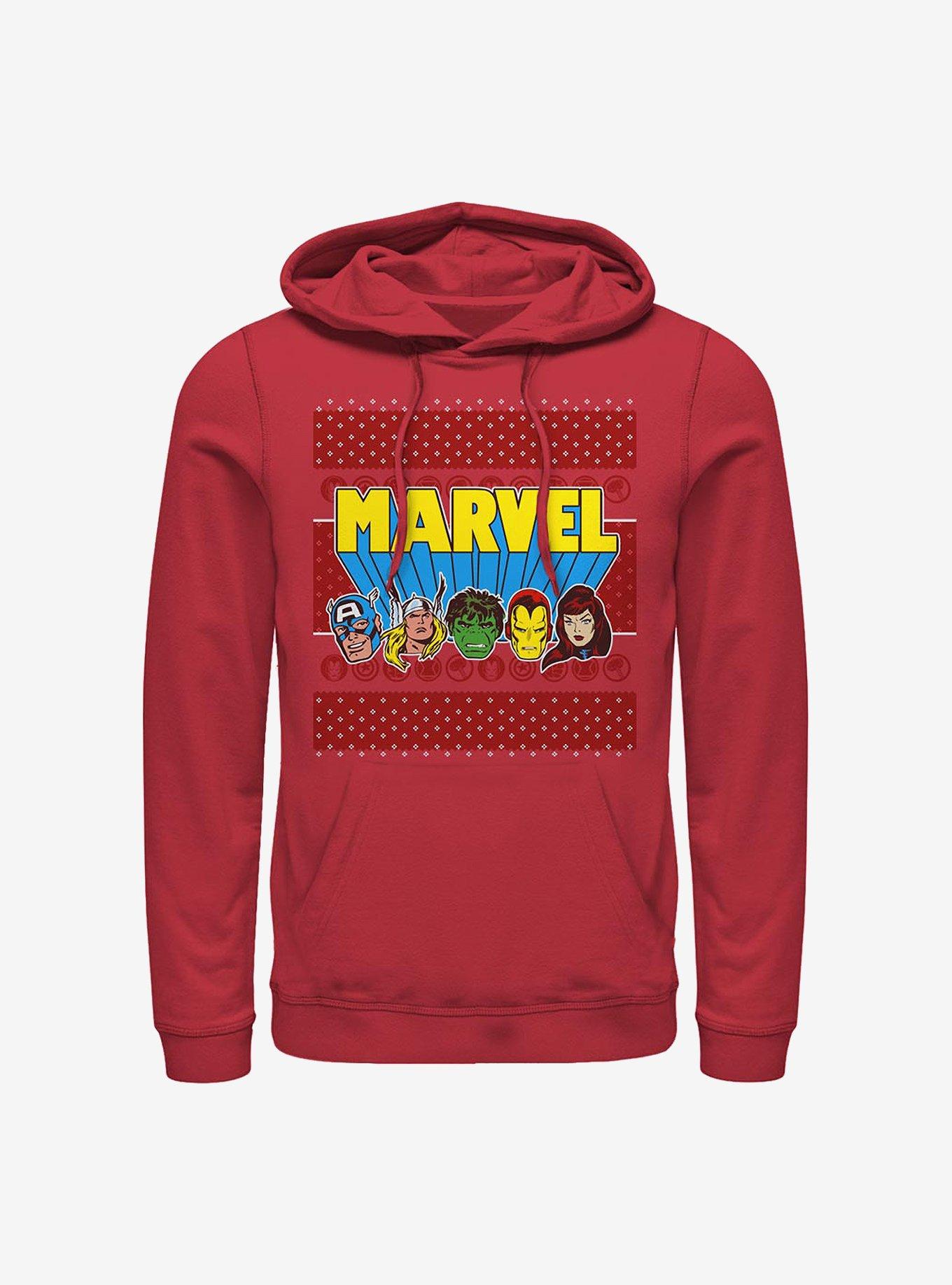 Disney Avengers Jolly Avengers Hoodie, RED, hi-res