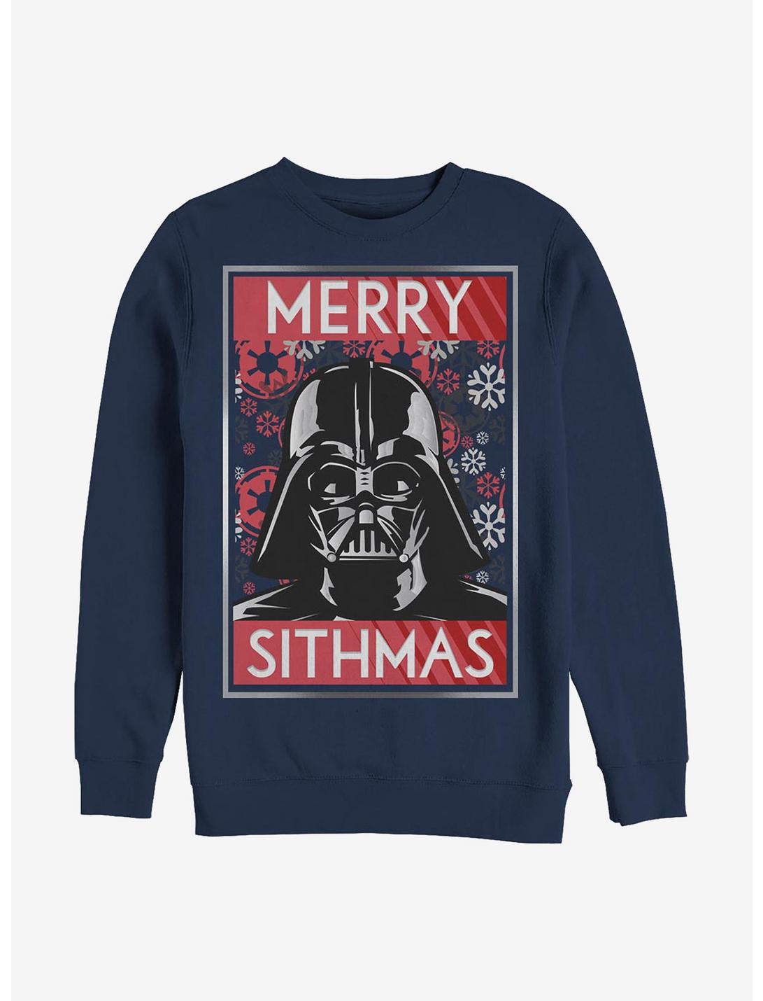 Star Wars Sithmas Vader Crew Sweatshirt, NAVY, hi-res