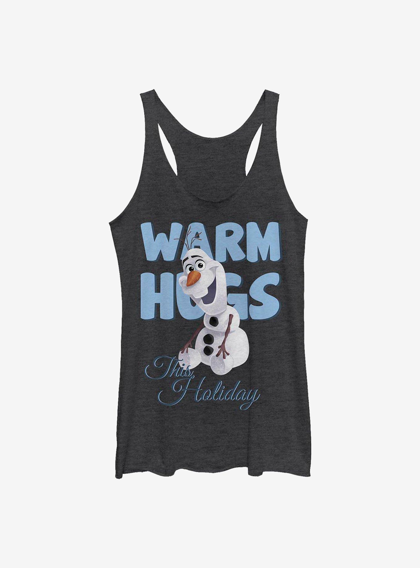 Disney Frozen Warm Hugs Holiday Girls Tank, BLK HTR, hi-res