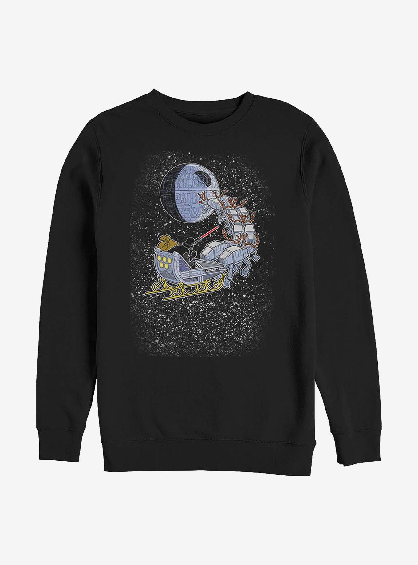 Star Wars Vader Through The Snow Crew Sweatshirt, BLACK, hi-res