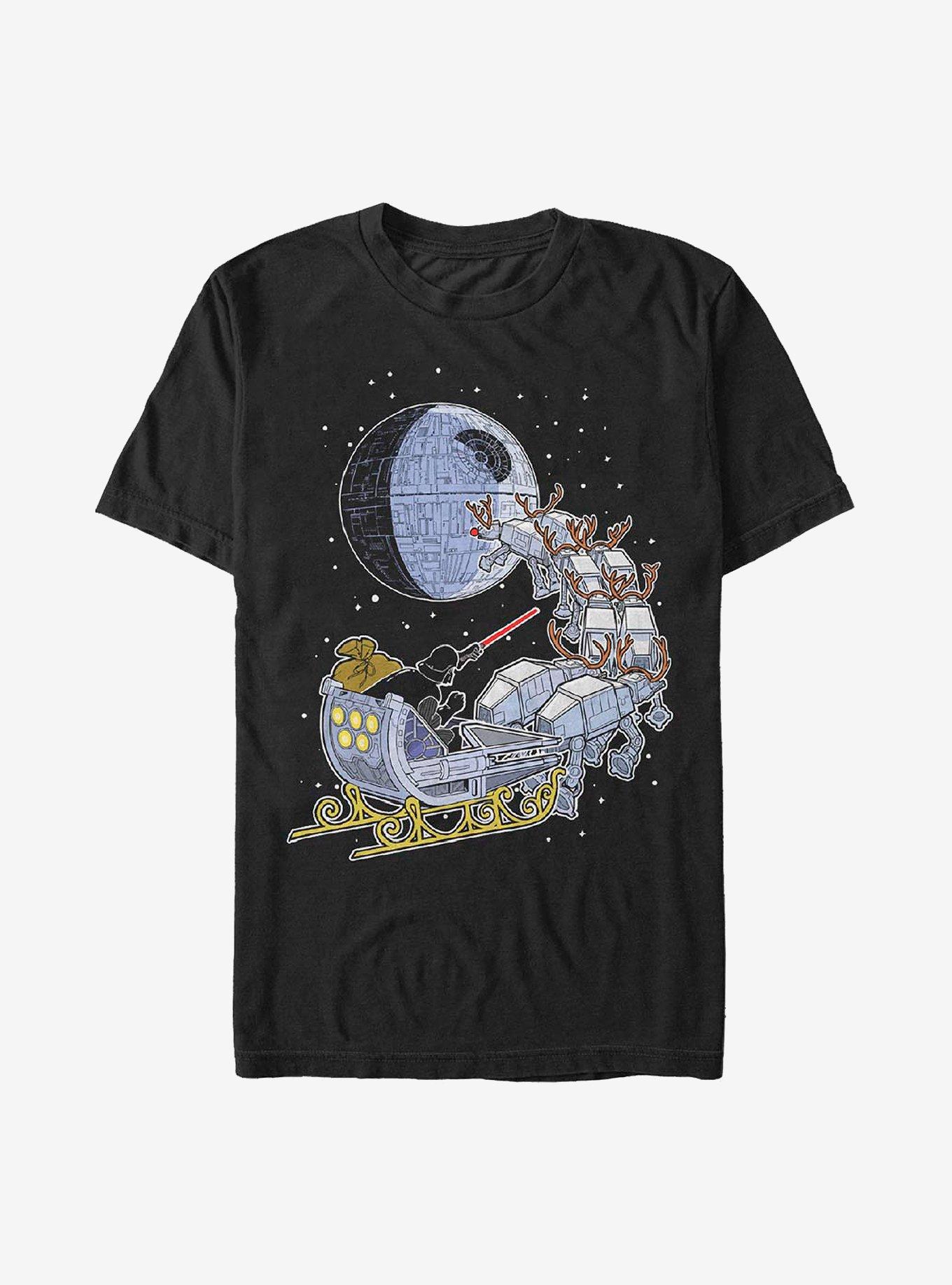 Star Wars Vader Sleigh T-Shirt, BLACK, hi-res