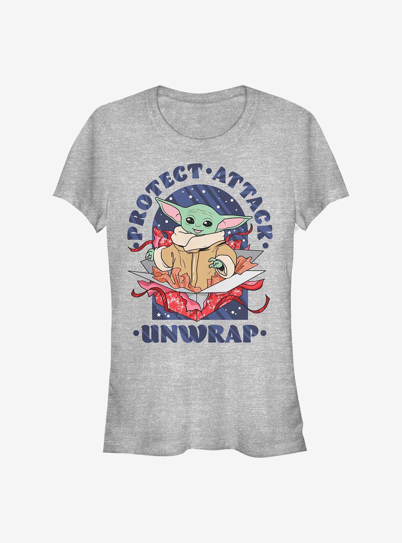 Star Wars The Mandalorian The Child Protect Attack Unwrap Girls T-Shirt, , hi-res