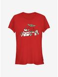 Star Wars The Mandalorian The Child And Gifts Girls T-Shirt, RED, hi-res