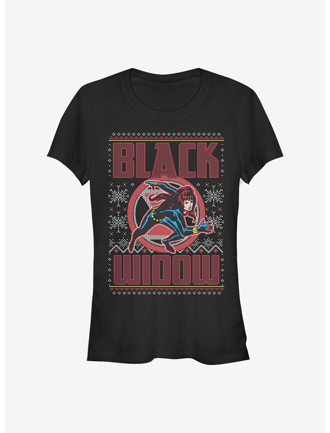 Marvel Black Widow Ugly Holiday Girls T-Shirt, , hi-res