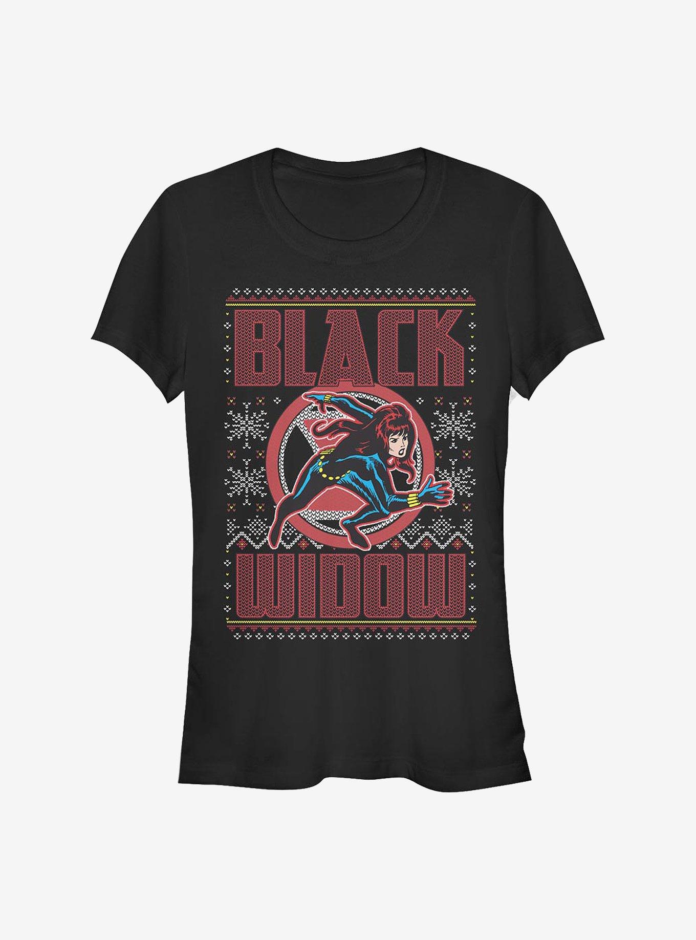 Marvel Black Widow Ugly Holiday Girls T-Shirt, , hi-res