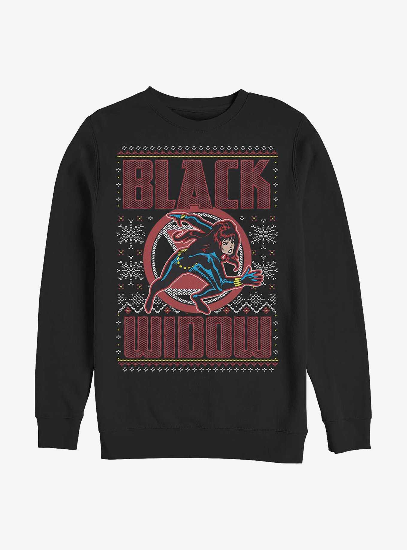 Marvel Black Widow Ugly Holiday Crew Sweatshirt, , hi-res
