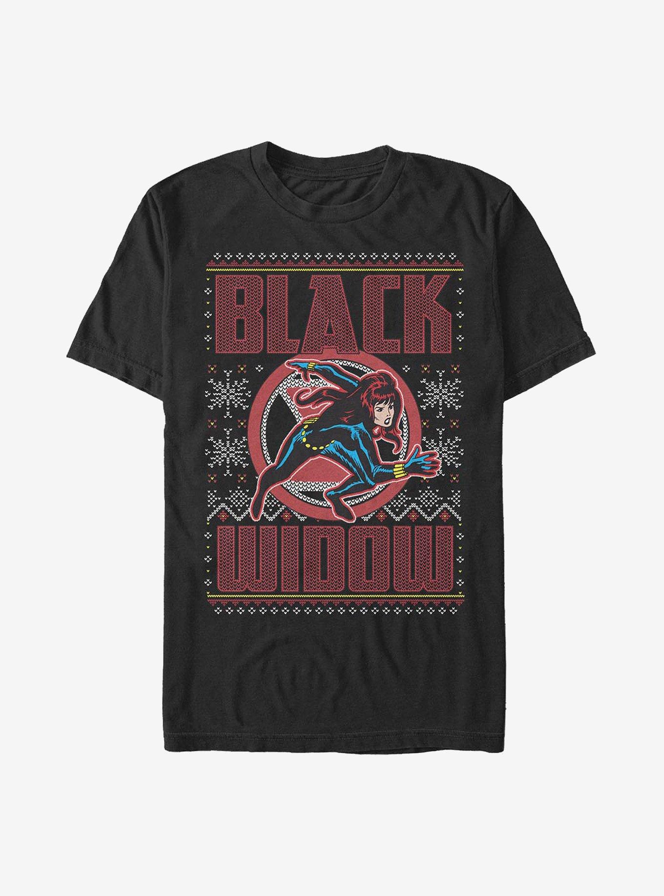 Marvel Black Widow Ugly Holiday T-Shirt, BLACK, hi-res