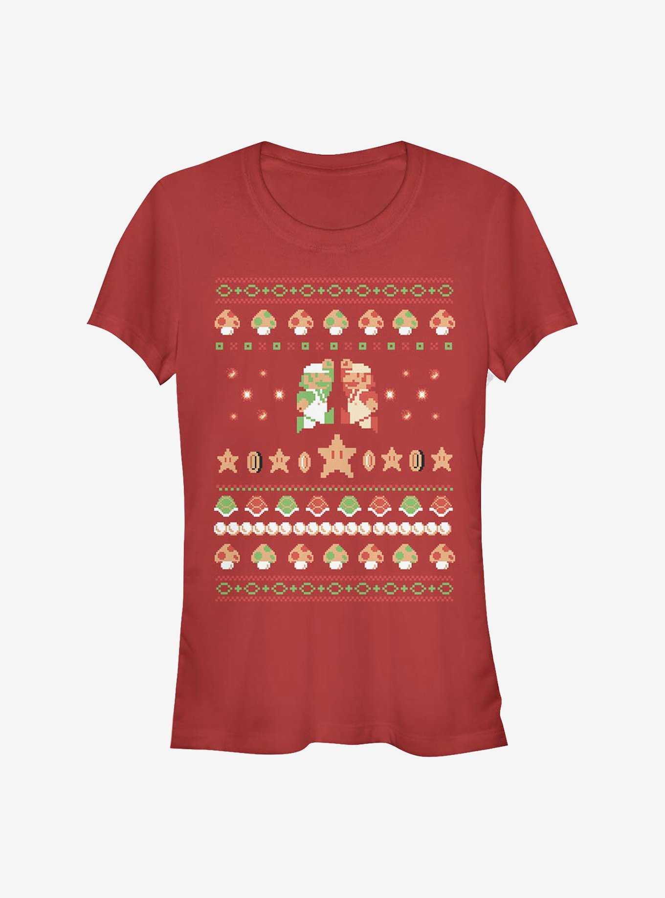 Nintendo Mario Holiday Friendship Girls T-Shirt, , hi-res