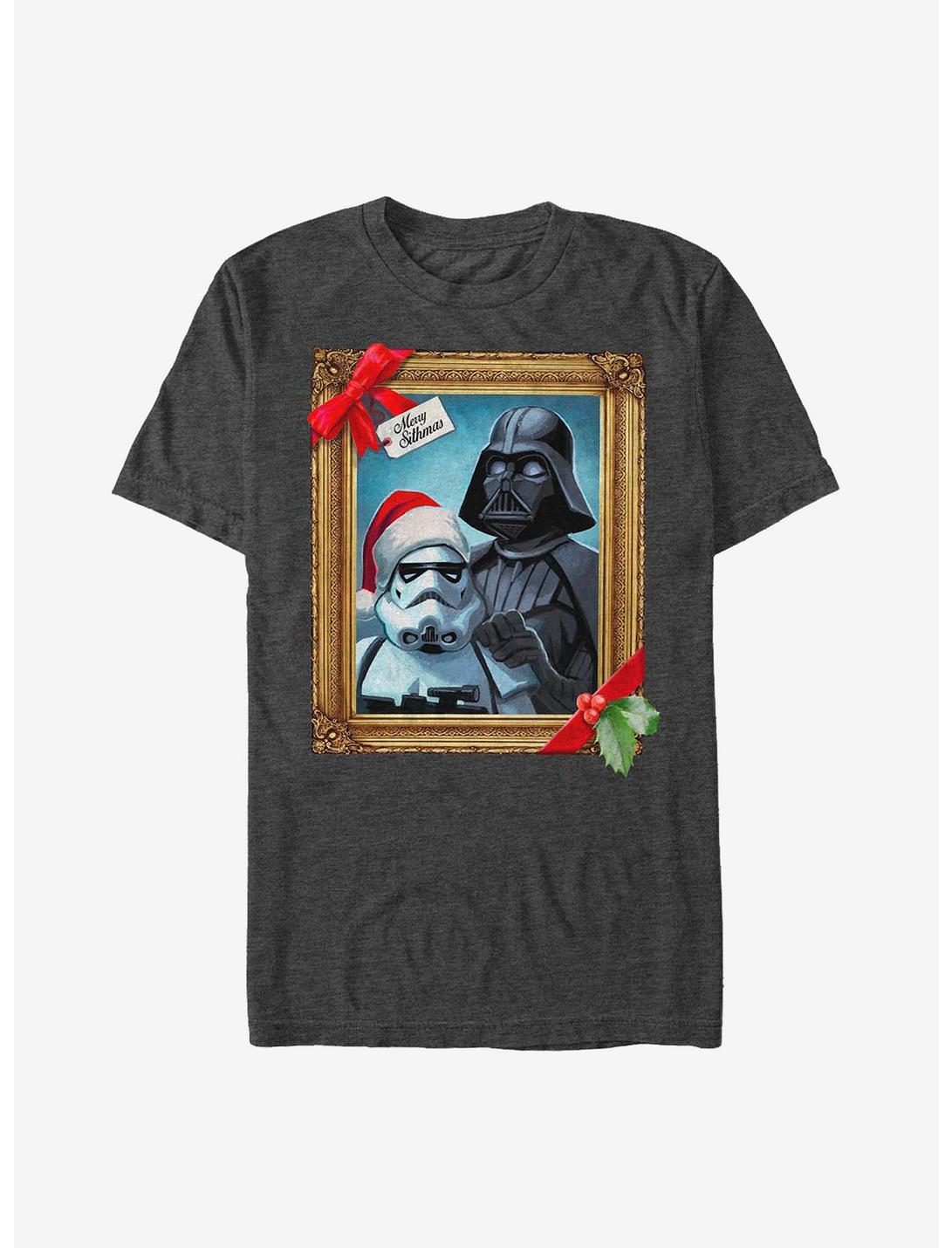 Star Wars Sithmas Holiday Frame T-Shirt, CHAR HTR, hi-res