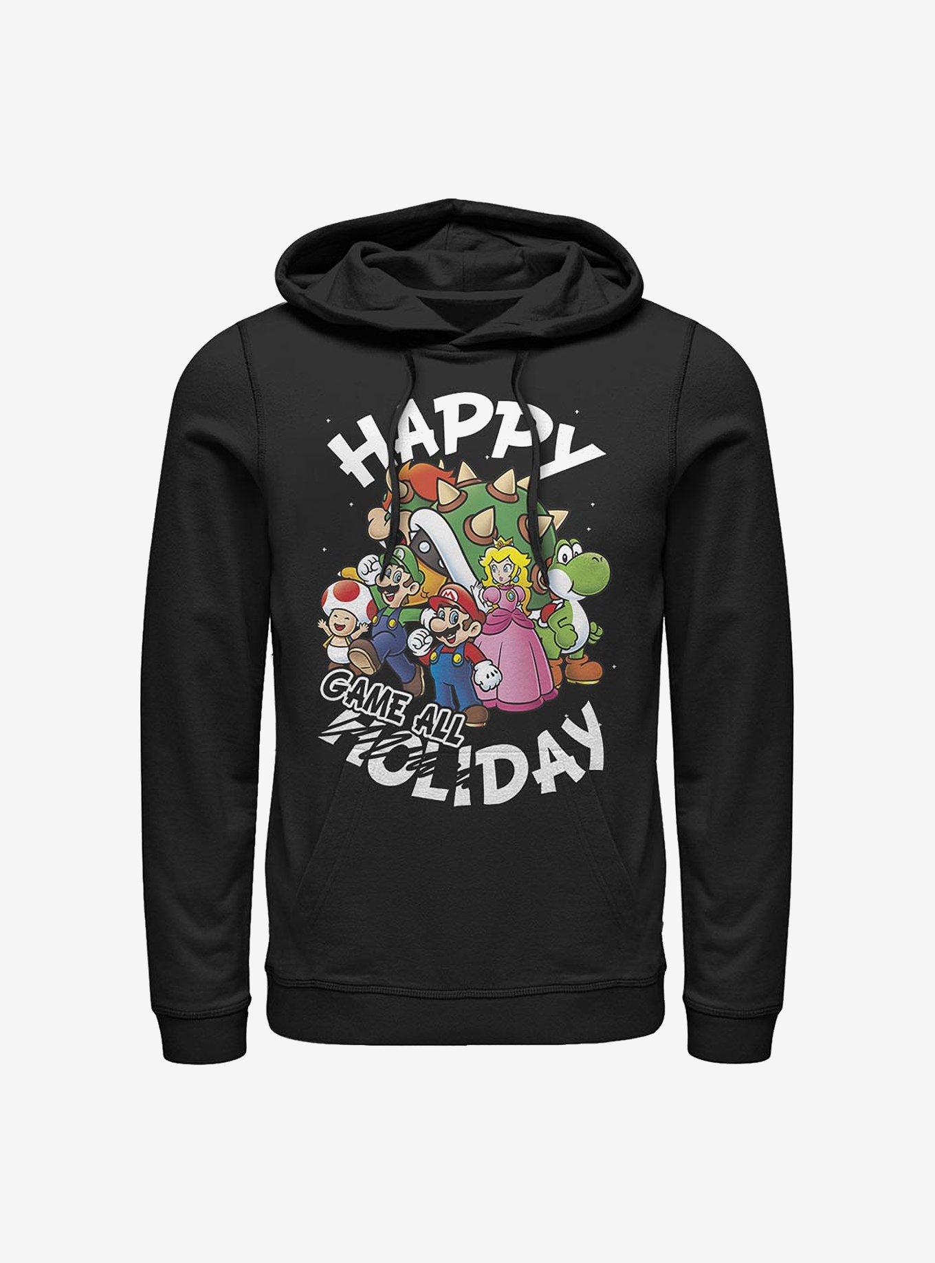 Nintendo Mario Happy Game Day Hoodie, BLACK, hi-res