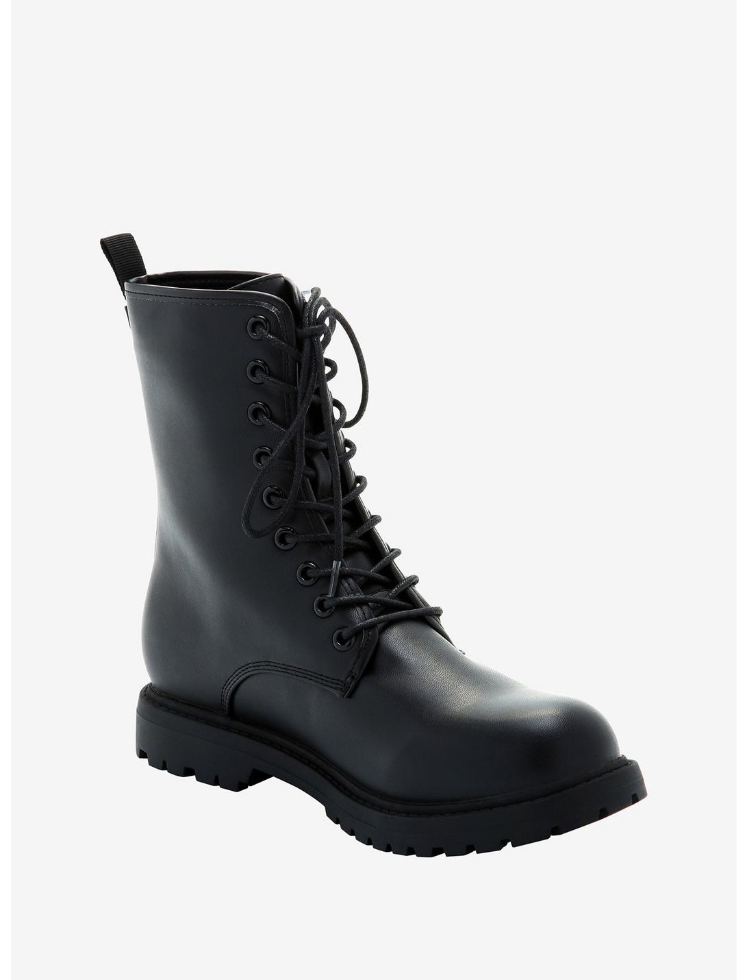 Black Combat Boots, MULTI, hi-res