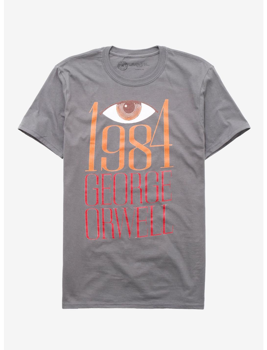 George Orwell 1984 Book Cover T-Shirt, CHARCOAL, hi-res