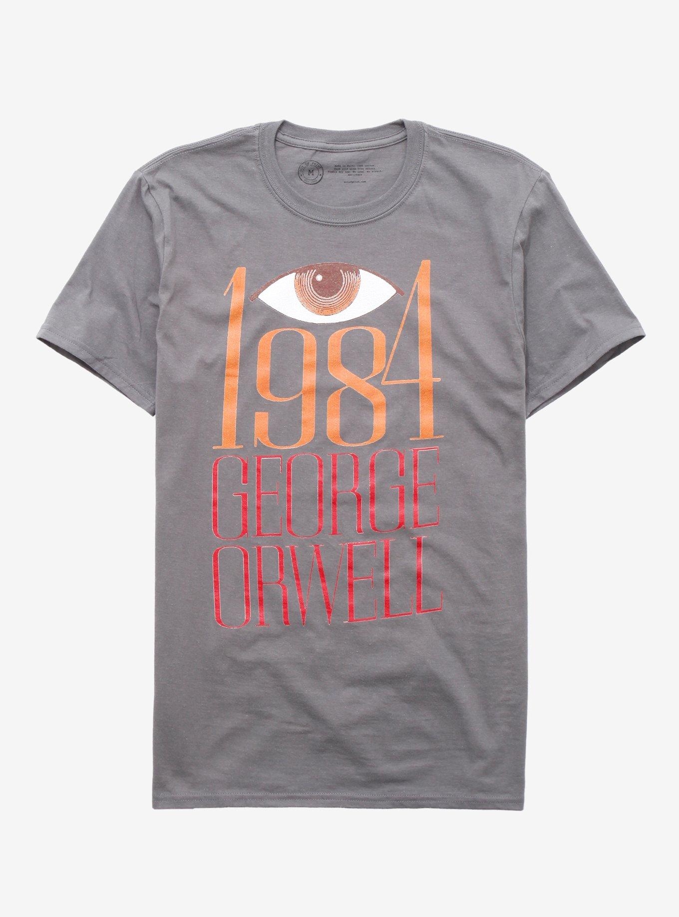 George Orwell 1984 Book Cover T-Shirt, CHARCOAL, hi-res