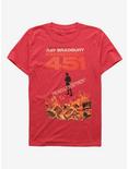 Ray Bradbury Fahrenheit 451 Book Cover T-Shirt, RED, hi-res