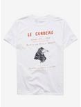 Edgar Allen Poe Le Corbeau T-Shirt, WHITE, hi-res