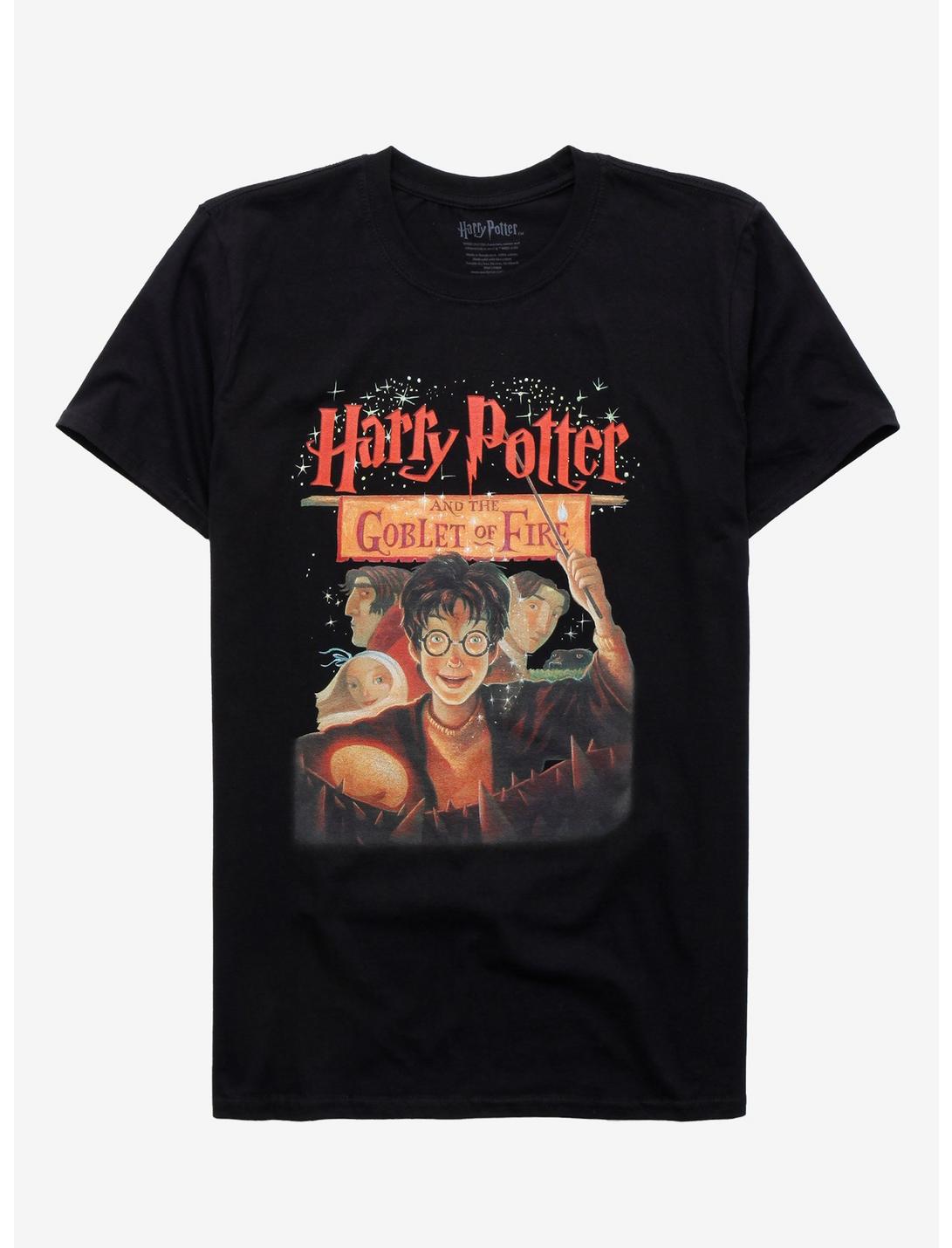 Harry Potter And The Goblet Of Fire Book Cover T-Shirt, BLACK, hi-res
