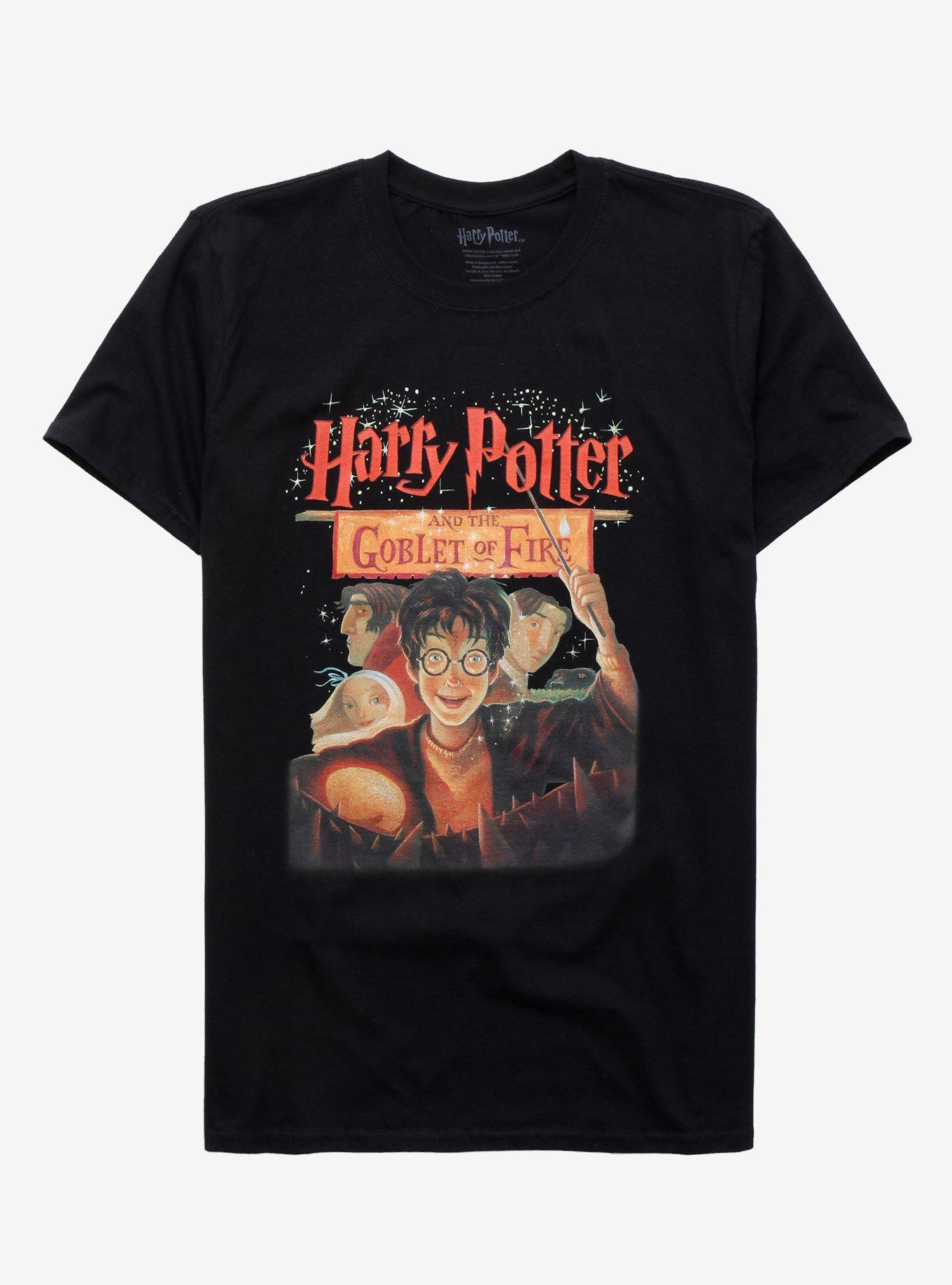 Harry Potter And The Goblet Of Fire Book Cover T-Shirt, BLACK, hi-res