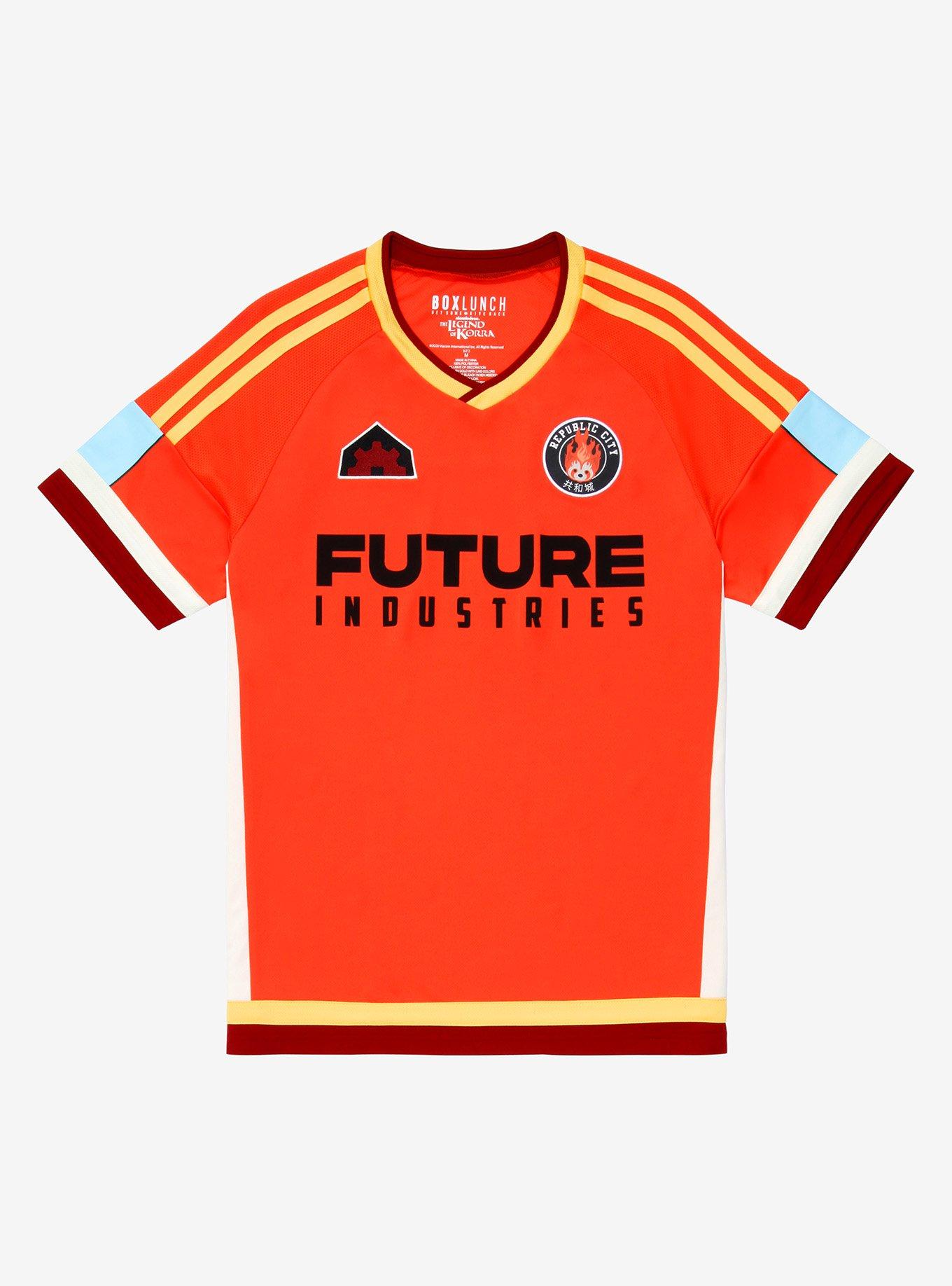 The Legend of Korra Future Industries Soccer Jersey - BoxLunch Exclusive, DARK ORANGE, hi-res