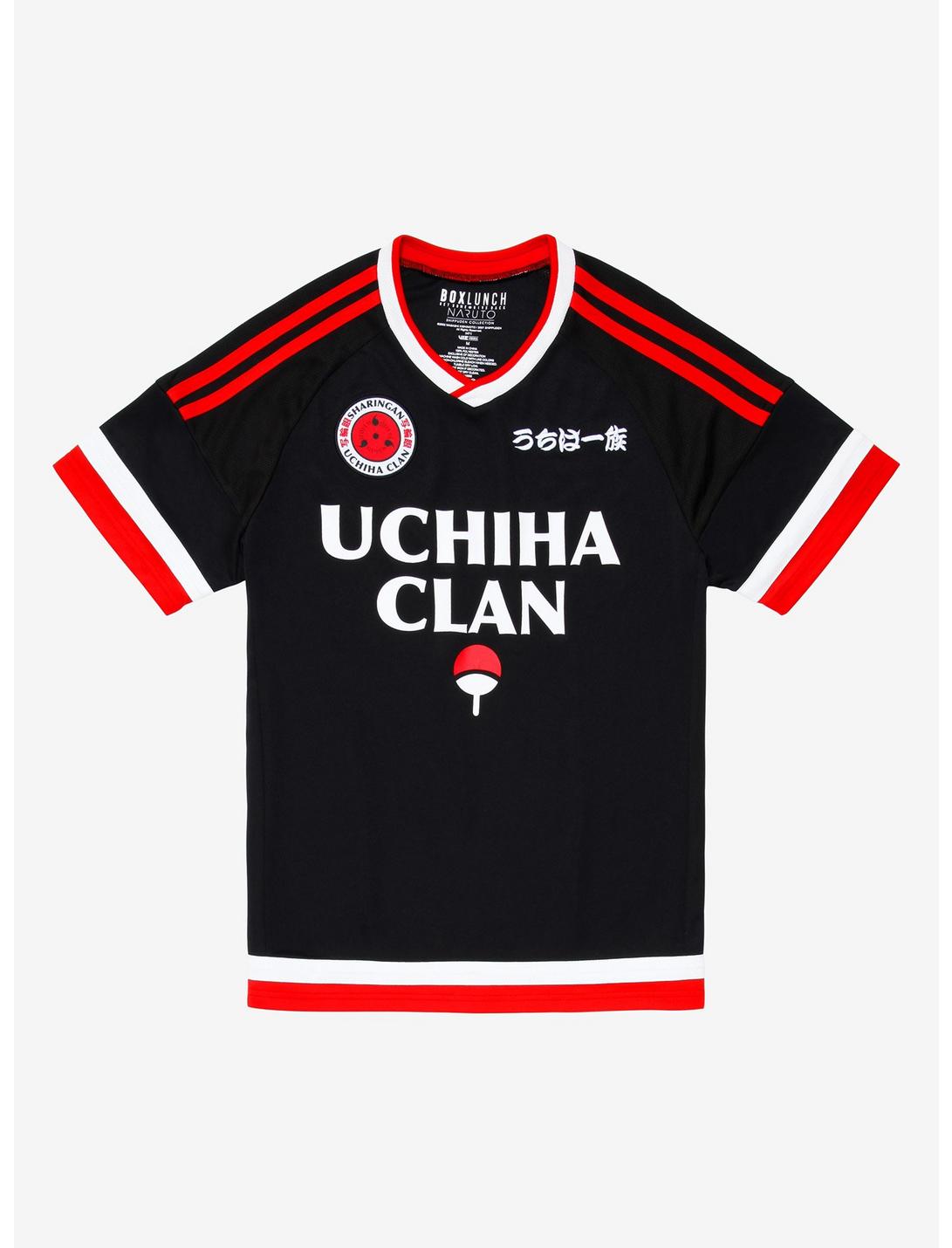 Naruto Shippuden Uchiha Clan Soccer Jersey - BoxLunch Exclusive, BLACK, hi-res