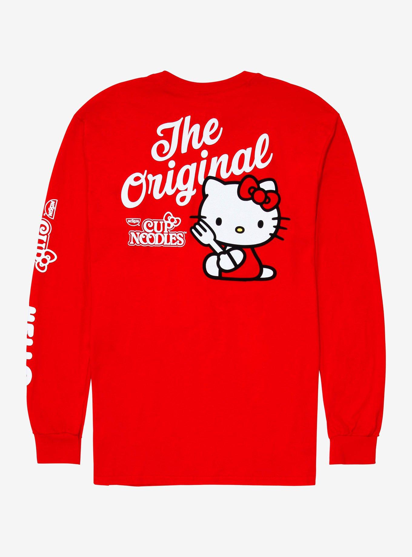 Hello Kitty x Nissin Cup Noodles Long Sleeve T Shirt BoxLunch Exclusive BoxLunch