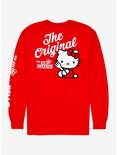 Hello Kitty x Nissin Cup Noodles Long Sleeve T-Shirt - BoxLunch Exclusive, RED, hi-res