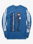 Mobile Suit Gundam Wing Duo Maxwell Long Sleeve T-Shirt - BoxLunch Exclusive, LIGHT BLUE, hi-res