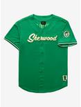 Disney Robin Hood Sherwood Forest Baseball Jersey - BoxLunch Exclusive, GREEN, hi-res