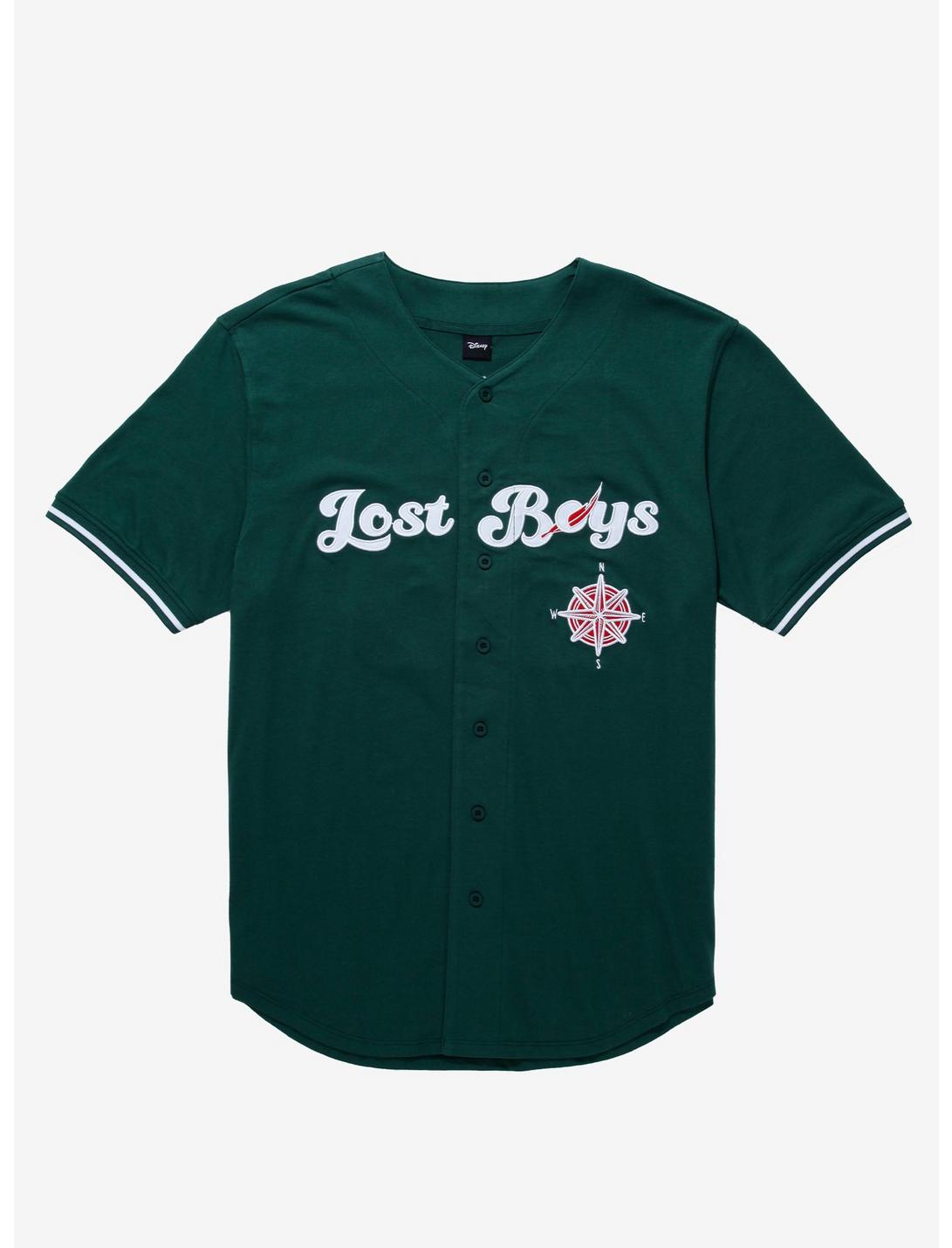 Disney Peter Pan Lost Boys Baseball Jersey - BoxLunch Exclusive, DARK GREEN, hi-res