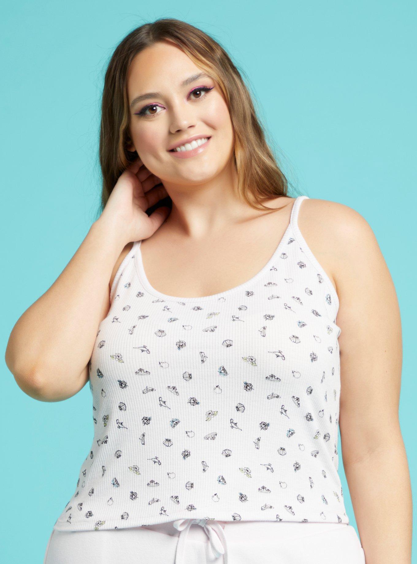 Her Universe Disney Princess Icons Girls Strappy Tank Top Plus Size, MULTI, hi-res view 1