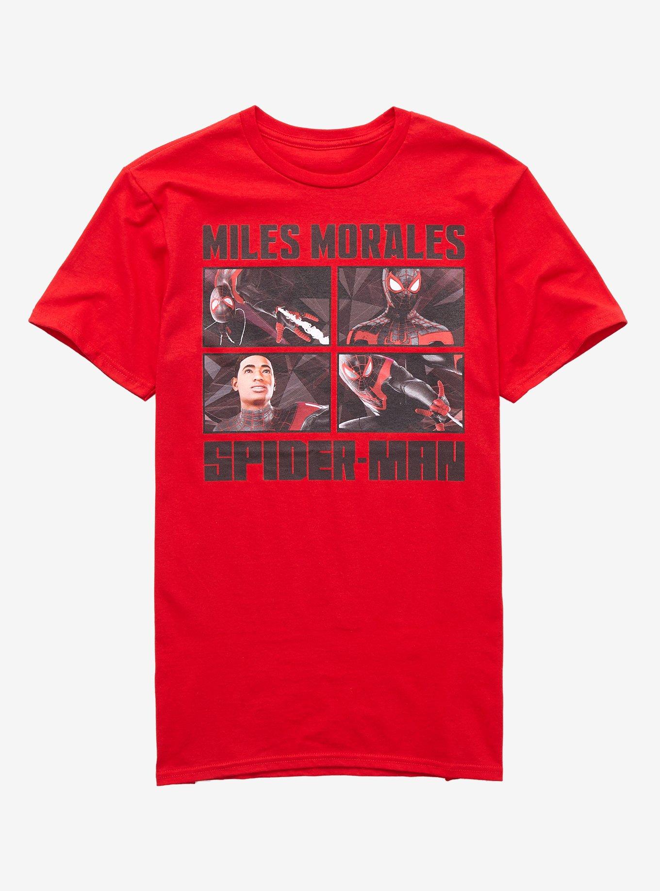 Marvel Spider-Man Miles Morales Panels T-Shirt, RED, hi-res