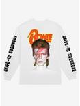 David Bowie Aladdin Sane Portrait Long-Sleeve T-Shirt, WHITE, hi-res
