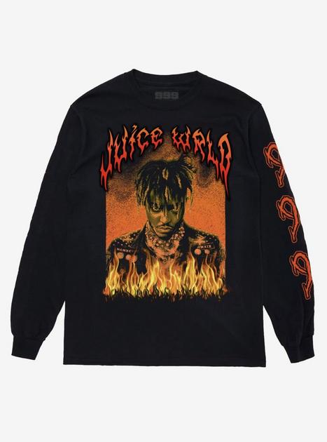 Juice WRLD Fiery Portrait Long-Sleeve T-Shirt | Hot Topic
