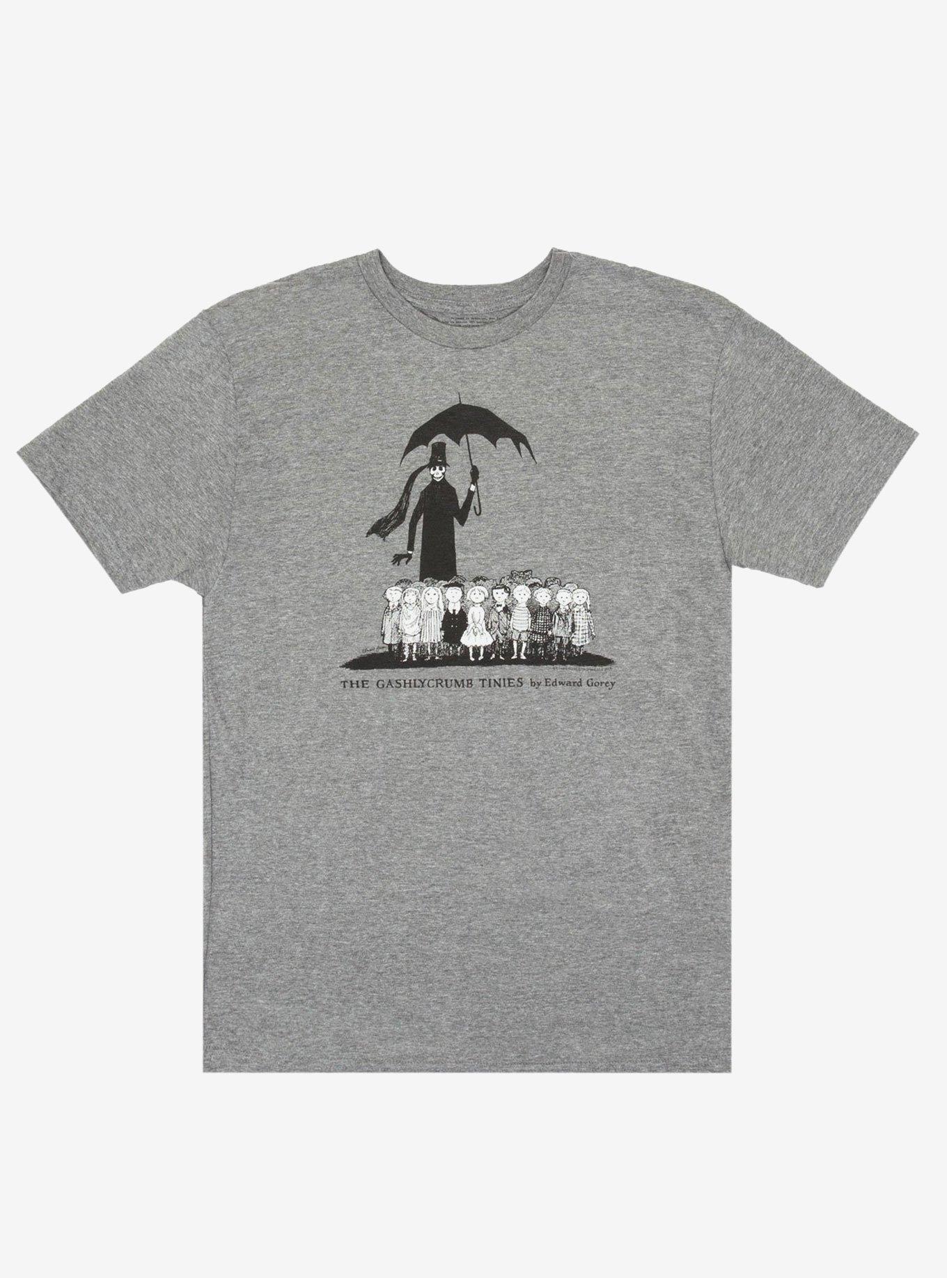 The Gashlycrumb Tinies Book Cover T-Shirt, HEATHER GREY, hi-res