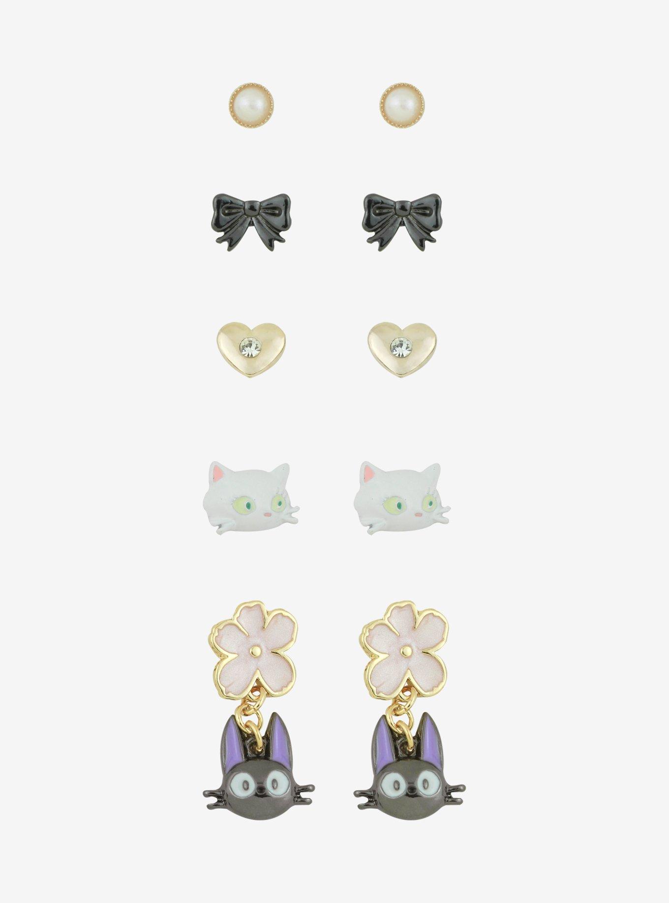 Studio Ghibli Kiki's Delivery Service Sakura Jiji Earring Set, , hi-res