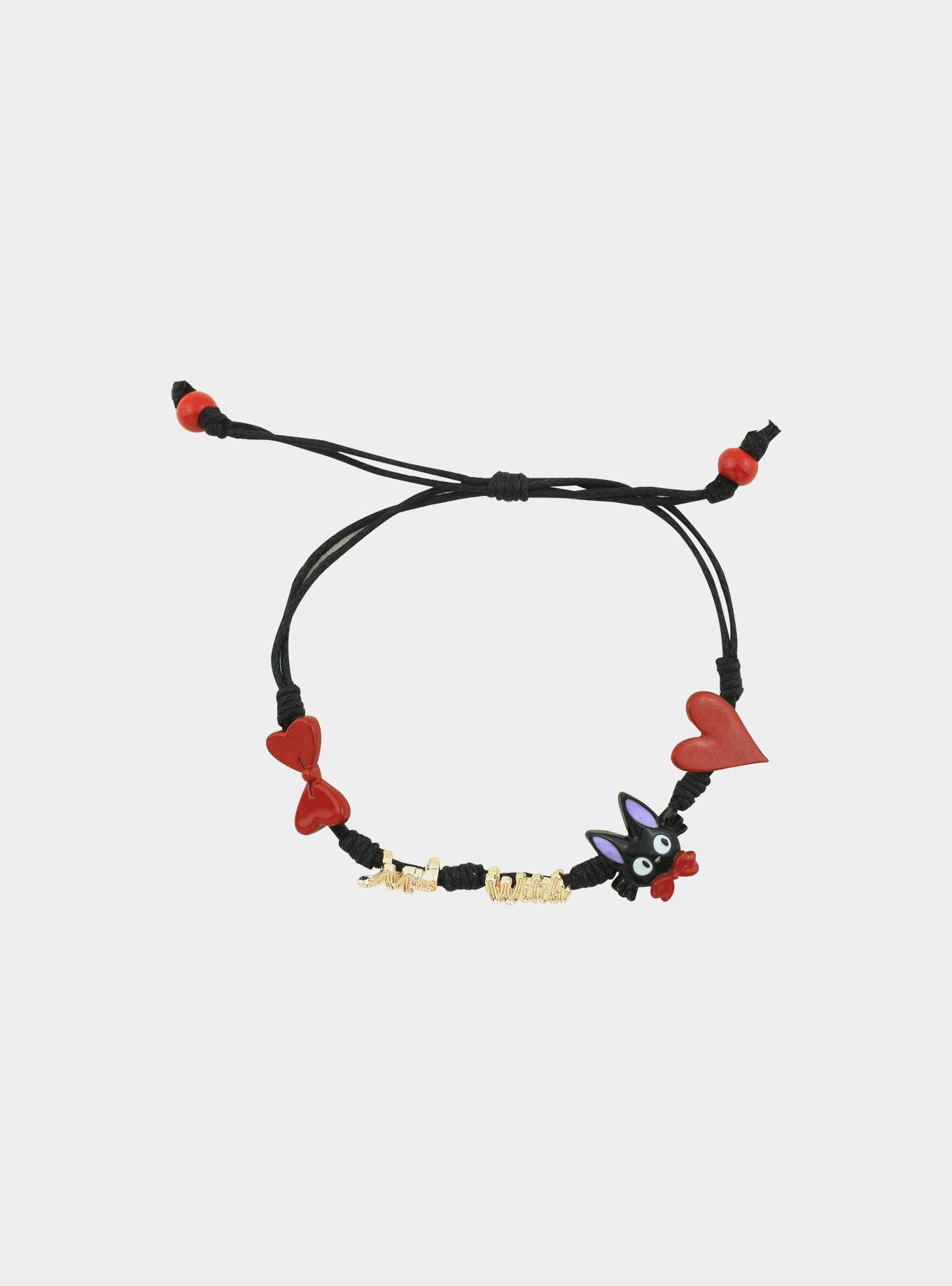 Studio Ghibli Kiki's Delivery Service Jiji Charm Cord Bracelet, , hi-res