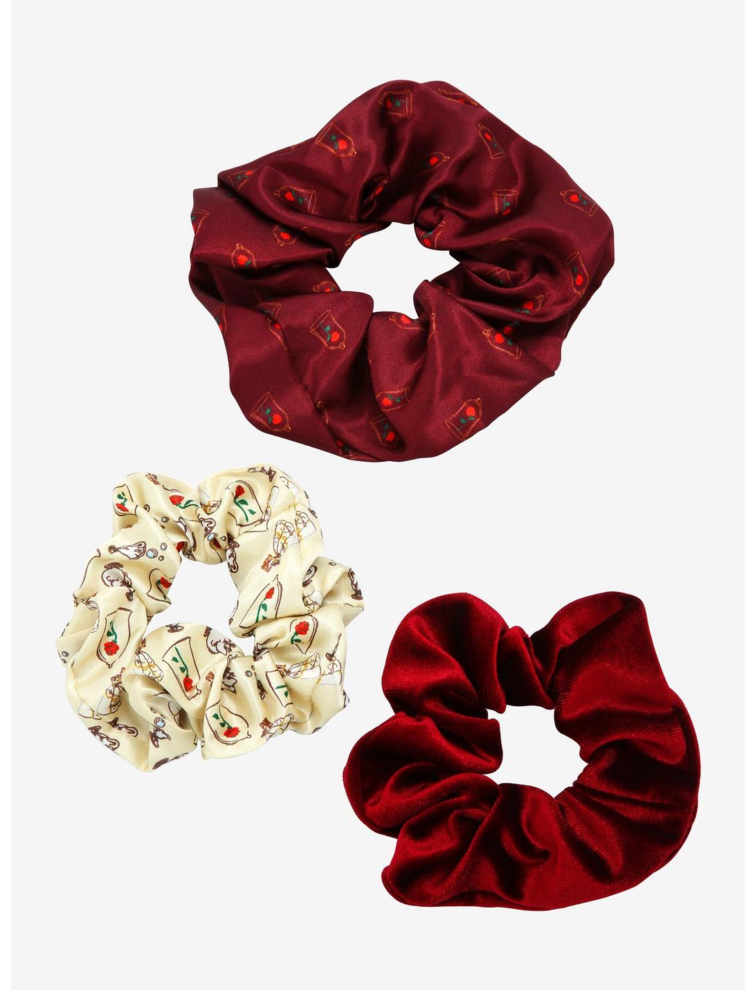 Disney Beauty and the Beast Velvet Scrunchy Set - BoxLunch Exclusive, , hi-res