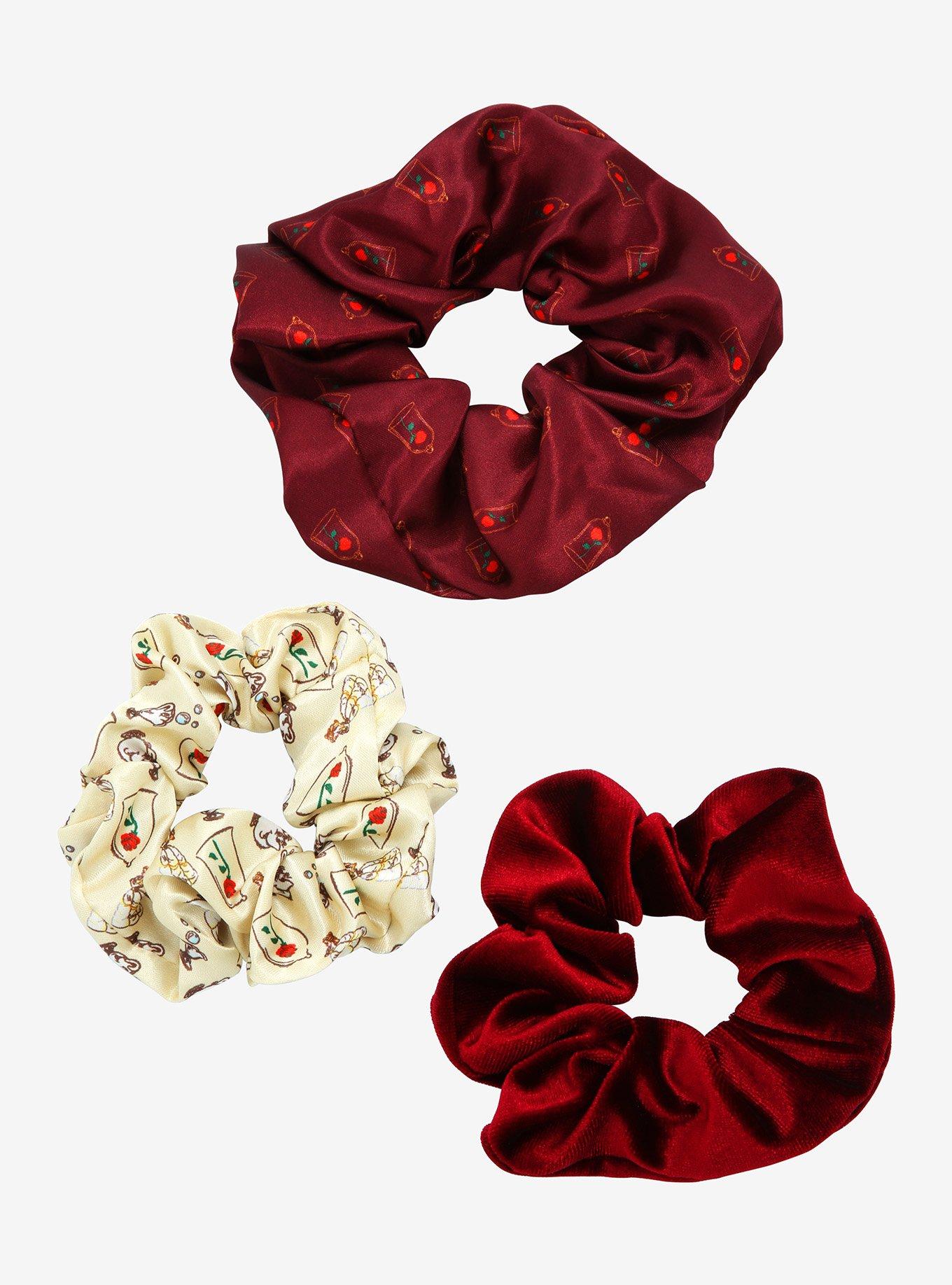 Disney Beauty and the Beast Velvet Scrunchy Set - BoxLunch Exclusive, , hi-res