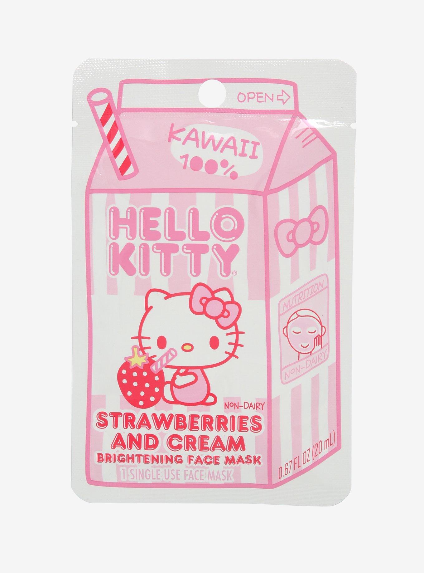 Hello Kitty Strawberries And Cream Brightening Sheet Face Mask | Hot Topic