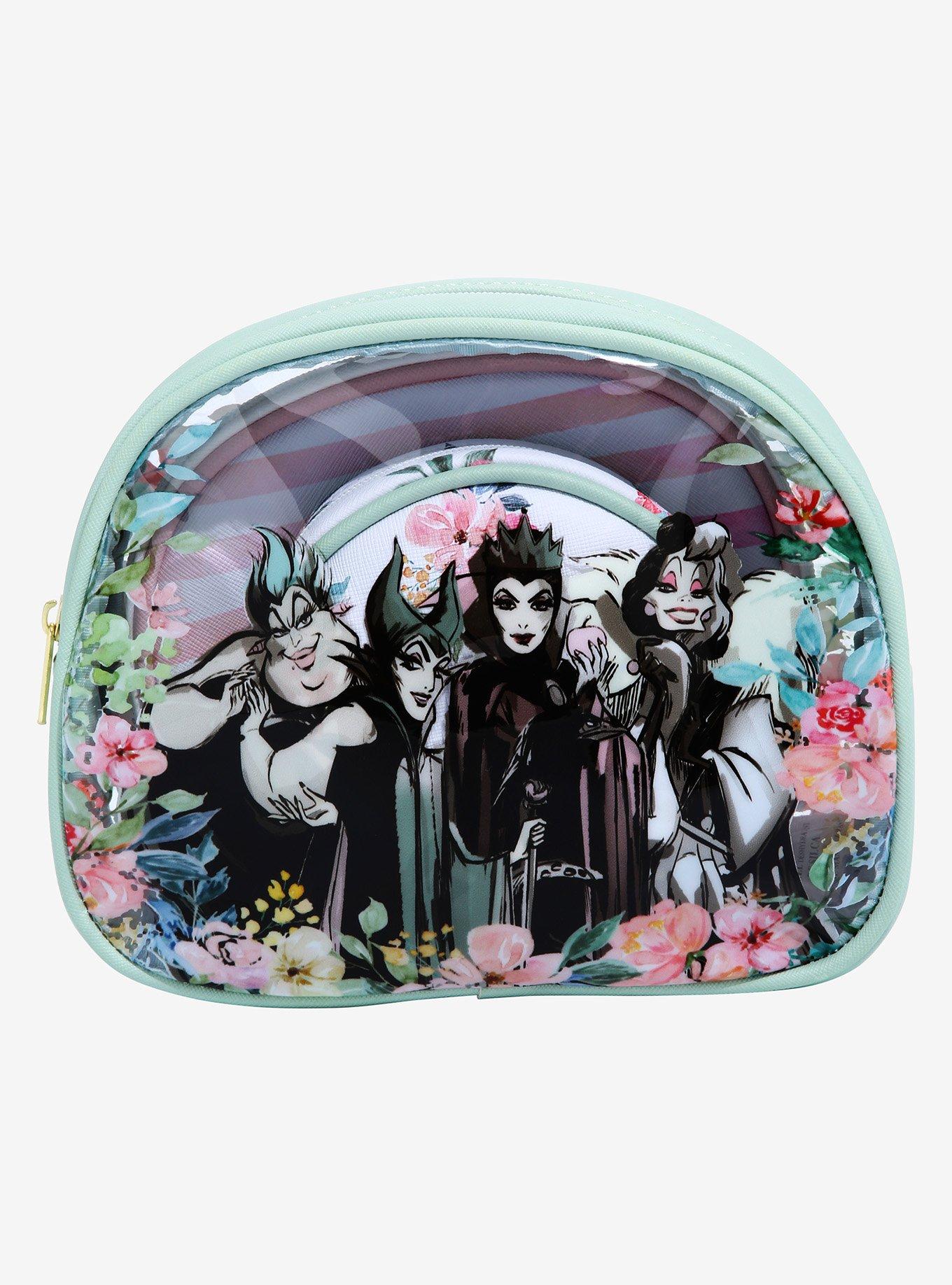 Disney Villains Floral Cosmetic Bag Set