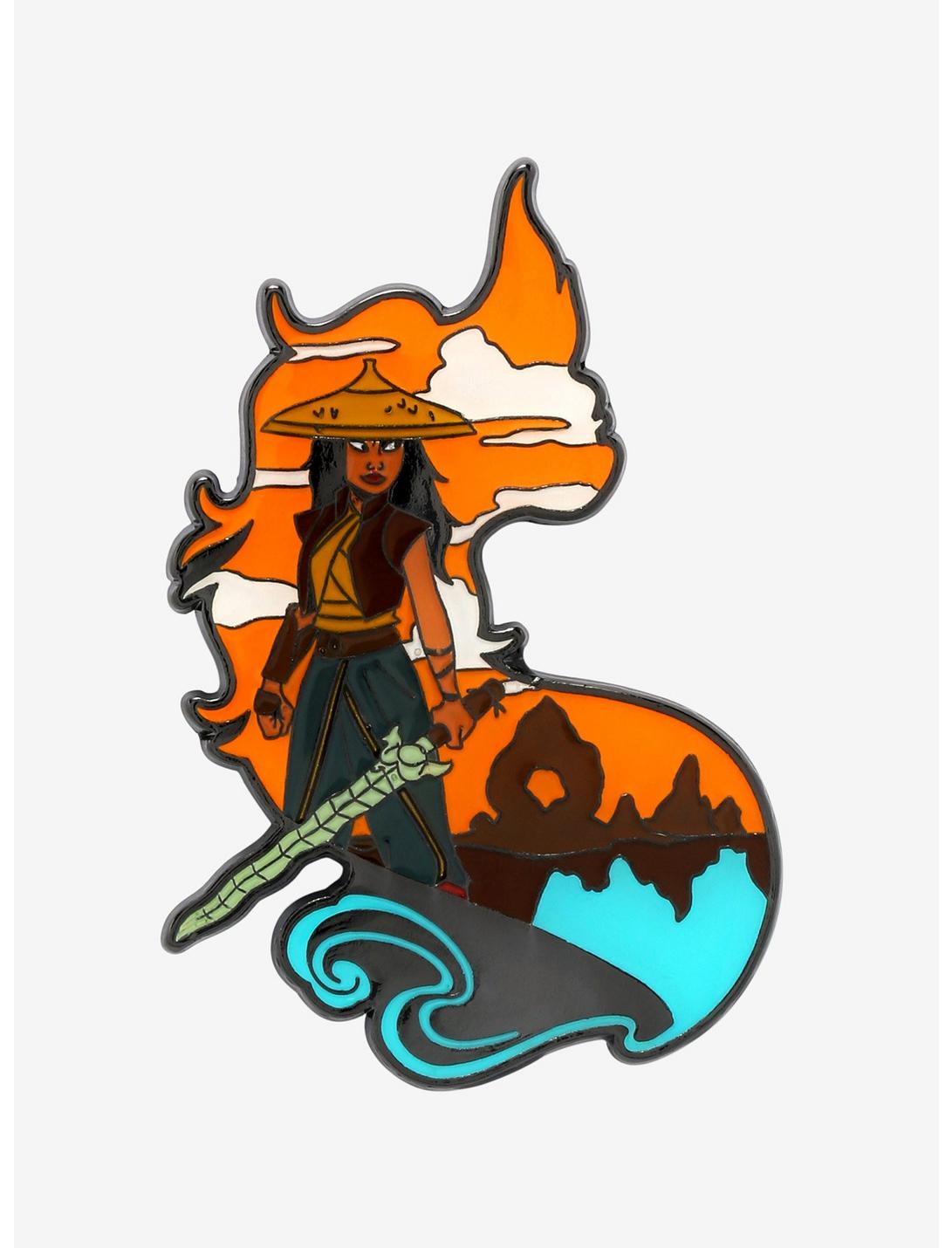 Disney Raya and the Last Dragon Dragon Silhouette Enamel Pin - BoxLunch Exclusive, , hi-res