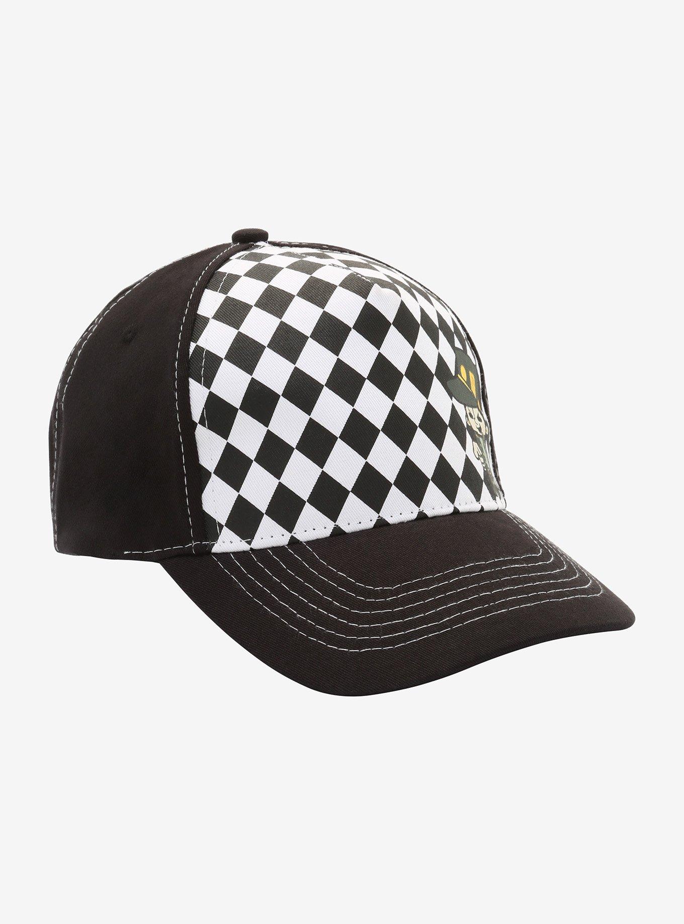 JoJo's Bizarre Adventure Chibi Jotaro Checkered Snapback Hat, , hi-res