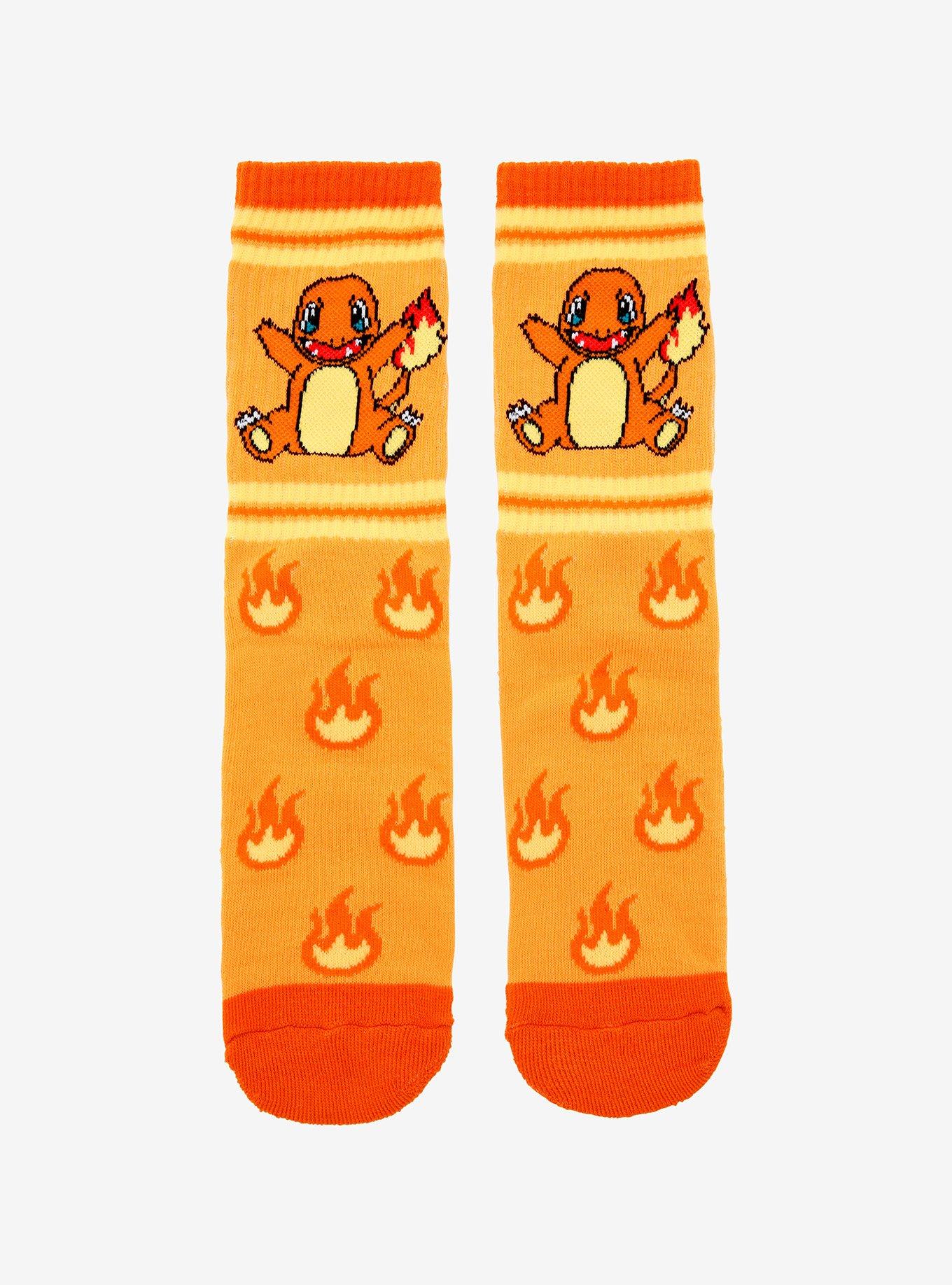 Pokemon Charmander Flame Crew Socks, , hi-res